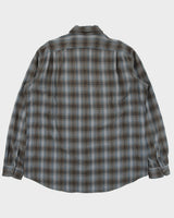 Vintage Eddie Bauer Classic Fit Snap Button Long Sleeve Plaid Flannel Shirt - XL