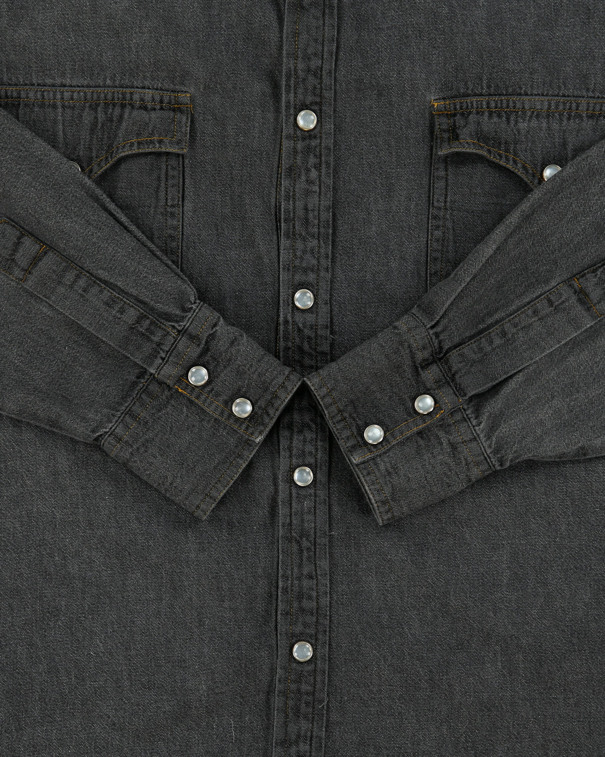 Vintage 1990s NAF NAF Navajo Denim Pearl Snap Button Long Sleeve Western Shirt - L