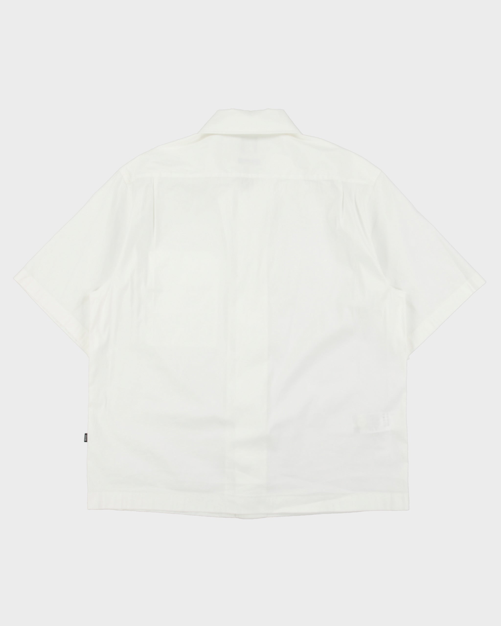 Hugo Boss Ned Relaxed Fit Stretch Boxy Camp Collar Short Sleeve Shirt - M