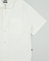 Hugo Boss Ned Relaxed Fit Stretch Boxy Camp Collar Short Sleeve Shirt - M