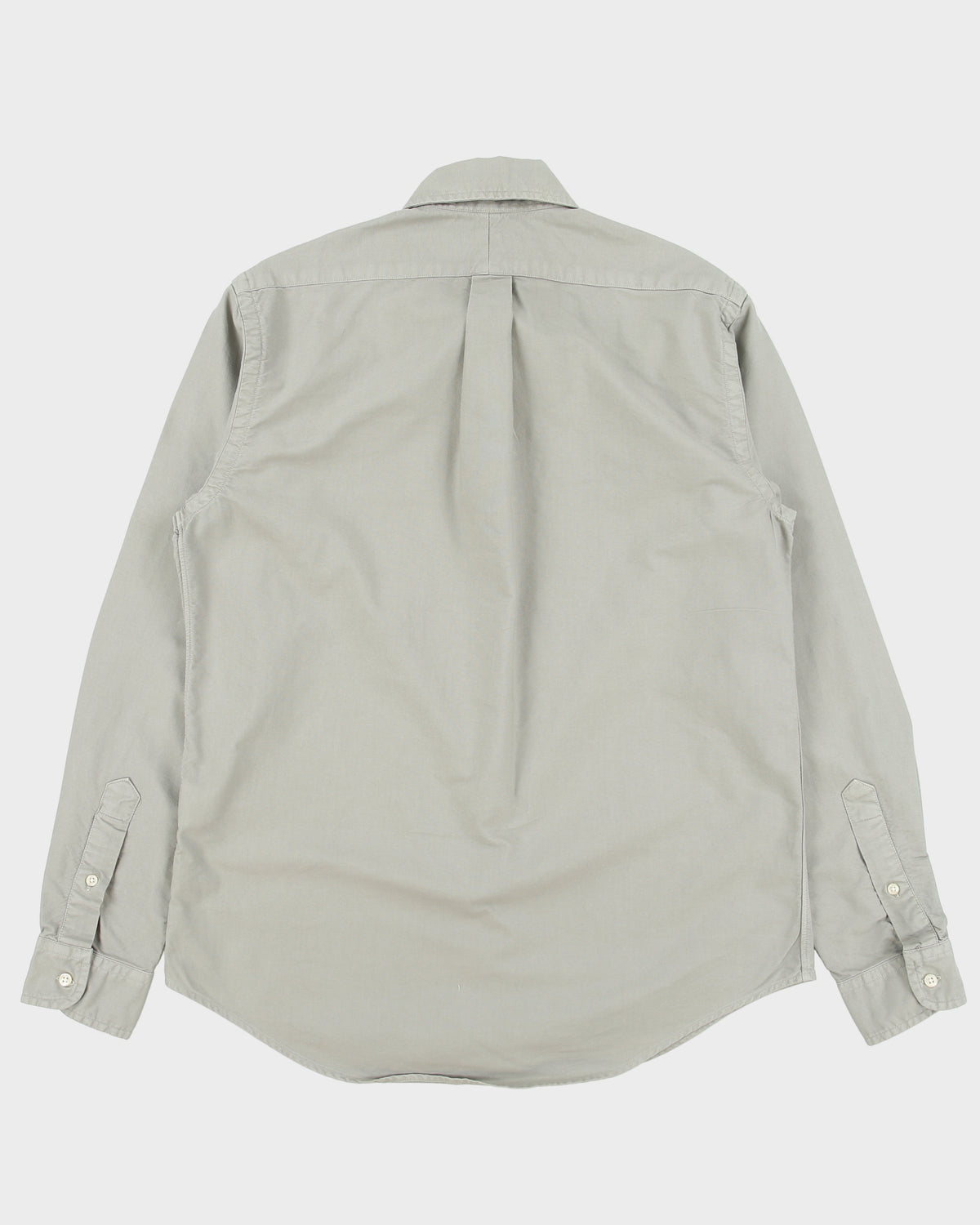 Vintage Polo Ralph Lauren Khaki Custom Fit Long Sleeve Oxford Shirt - S