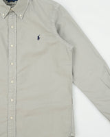 Vintage Polo Ralph Lauren Khaki Custom Fit Long Sleeve Oxford Shirt - S