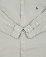 Vintage Polo Ralph Lauren Khaki Custom Fit Long Sleeve Oxford Shirt - S