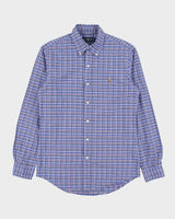 Vintage Ralph Lauren Tartan Plaid Slim Fit Long Sleeve Stretch Oxford Shirt - S