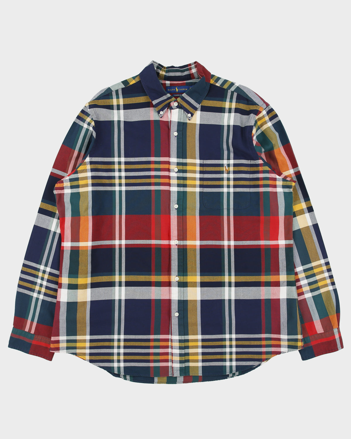 Vintage Ralph Lauren Classic Fit Checked Long Sleeve Shirt - XXL