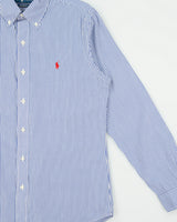 Vintage 1990s Ralph Lauren Striped Long Sleeve Shirt - M