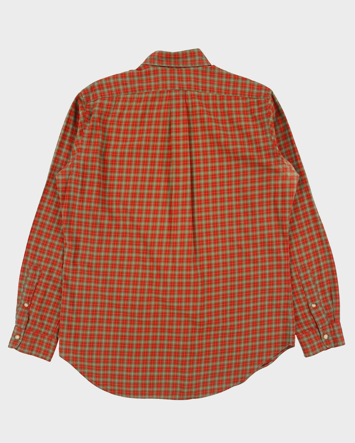Vintage 1990s Ralph Lauren Classic Fit Checked Long Sleeve Shirt - M