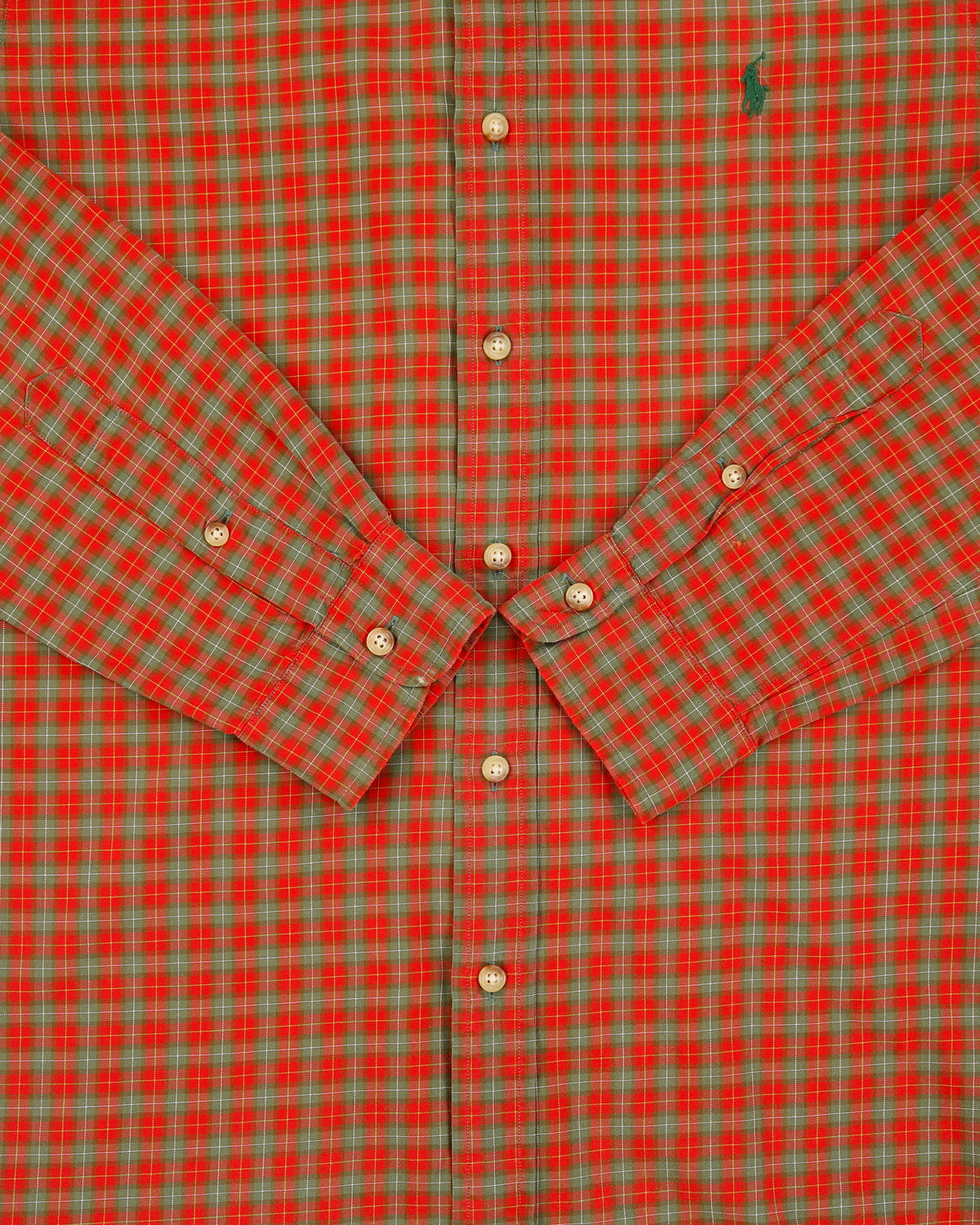 Vintage 1990s Ralph Lauren Classic Fit Checked Long Sleeve Shirt - M