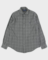 Vintage Polo Ralph Lauren Classic Fit Brushed Cotton Checked Long Sleeve Shirt - L