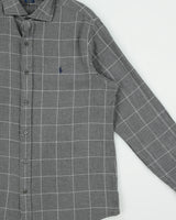 Vintage Polo Ralph Lauren Classic Fit Brushed Cotton Checked Long Sleeve Shirt - L