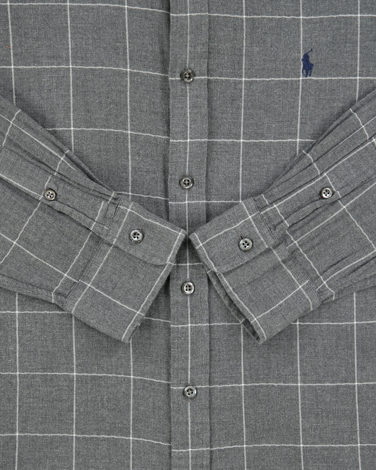 Vintage Polo Ralph Lauren Classic Fit Brushed Cotton Checked Long Sleeve Shirt - L