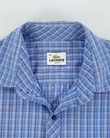 Vintage Lacoste Slim Fit Checked Long Sleeve Shirt - M