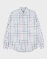 Vintage Lacoste Regular Fit Lightweight Checked Long Sleeve Shirt - M