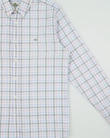Vintage Lacoste Regular Fit Lightweight Checked Long Sleeve Shirt - M