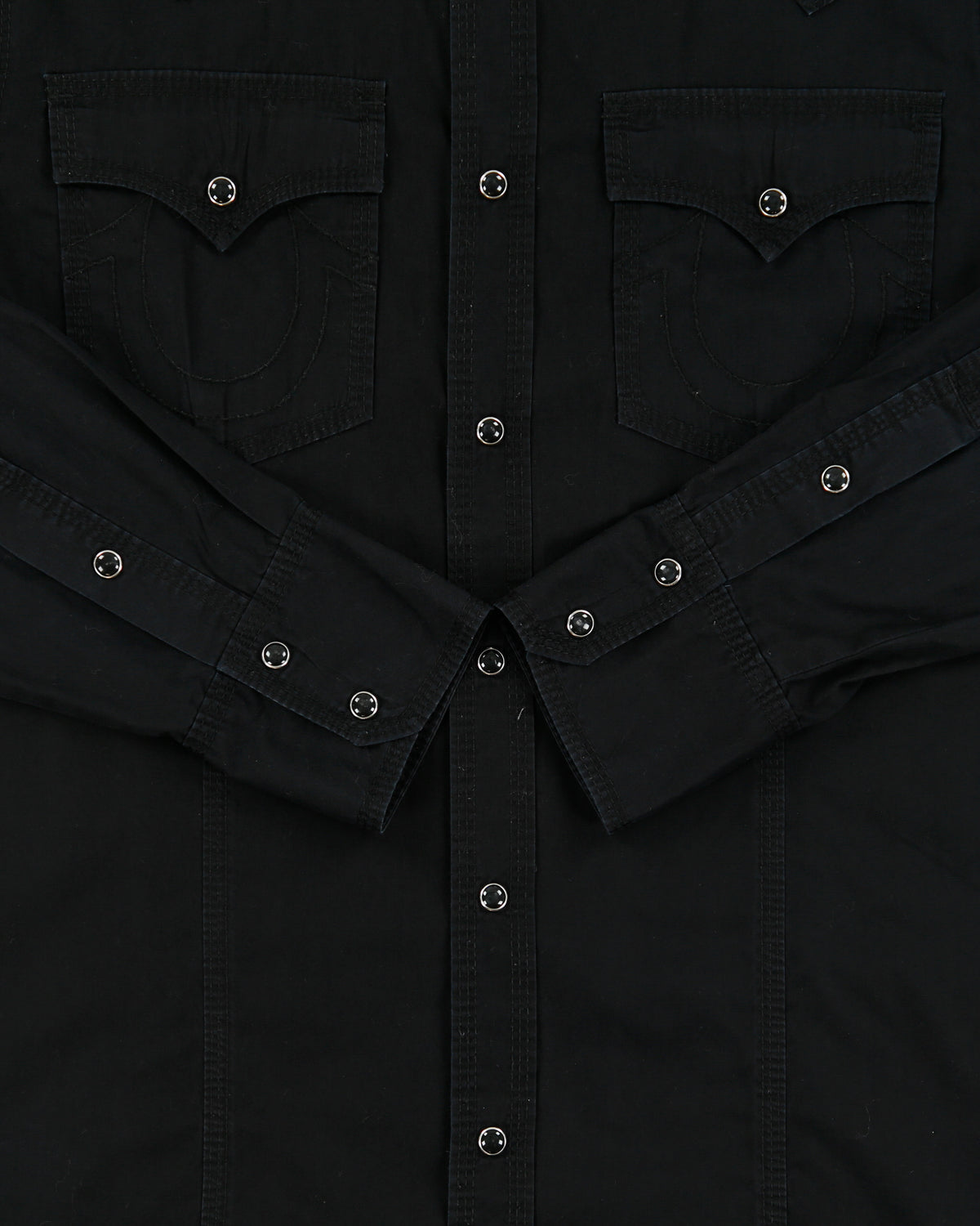 Vintage Y2K 00s True Religion Dagger Collar Western Long Sleeve Shirt - L