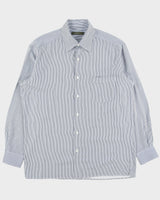 Vintage Y2K 00s Ermenegildo Zegna Striped Long Sleeve Pocket Shirt - L