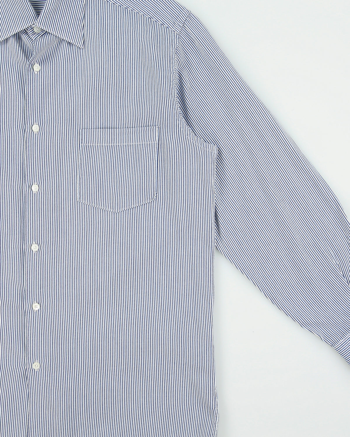 Vintage Y2K 00s Ermenegildo Zegna Striped Long Sleeve Pocket Shirt - L