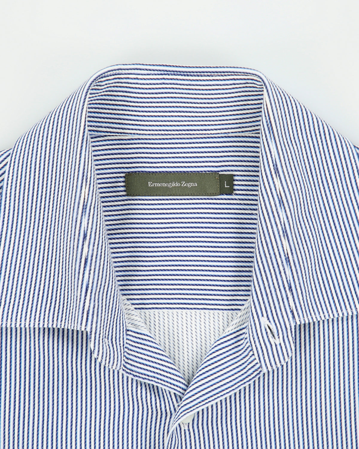 Vintage Y2K 00s Ermenegildo Zegna Striped Long Sleeve Pocket Shirt - L