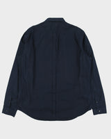 Vintage Burberry Navy Tailored Long Sleeve Utility Shirt - XXL