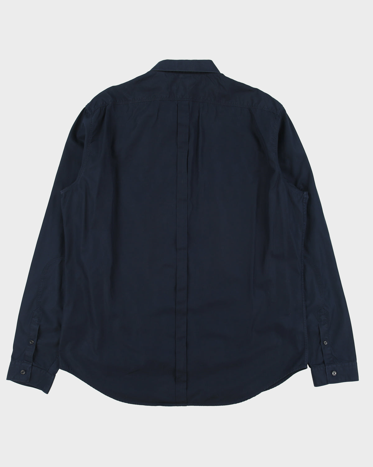 Vintage Burberry Navy Tailored Long Sleeve Utility Shirt - XXL