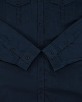Vintage Burberry Navy Tailored Long Sleeve Utility Shirt - XXL