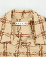 Marni x Uniqlo Caramel Patterned Long Sleeve Oversized Shirt - L