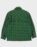 Vintage 1970s Pioneer Sportswear Plaid Wool Made In America Long Sleeve Over Shirt Shacket - M