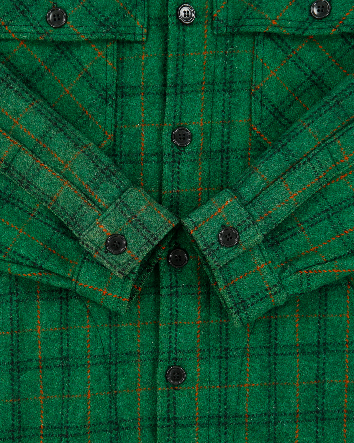 Vintage 1970s Pioneer Sportswear Plaid Wool Made In America Long Sleeve Over Shirt Shacket - M