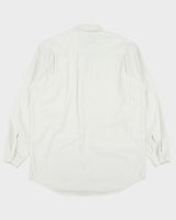 Vintage 1990s Levi's White Denim Long Sleeve Tall Shirt - L