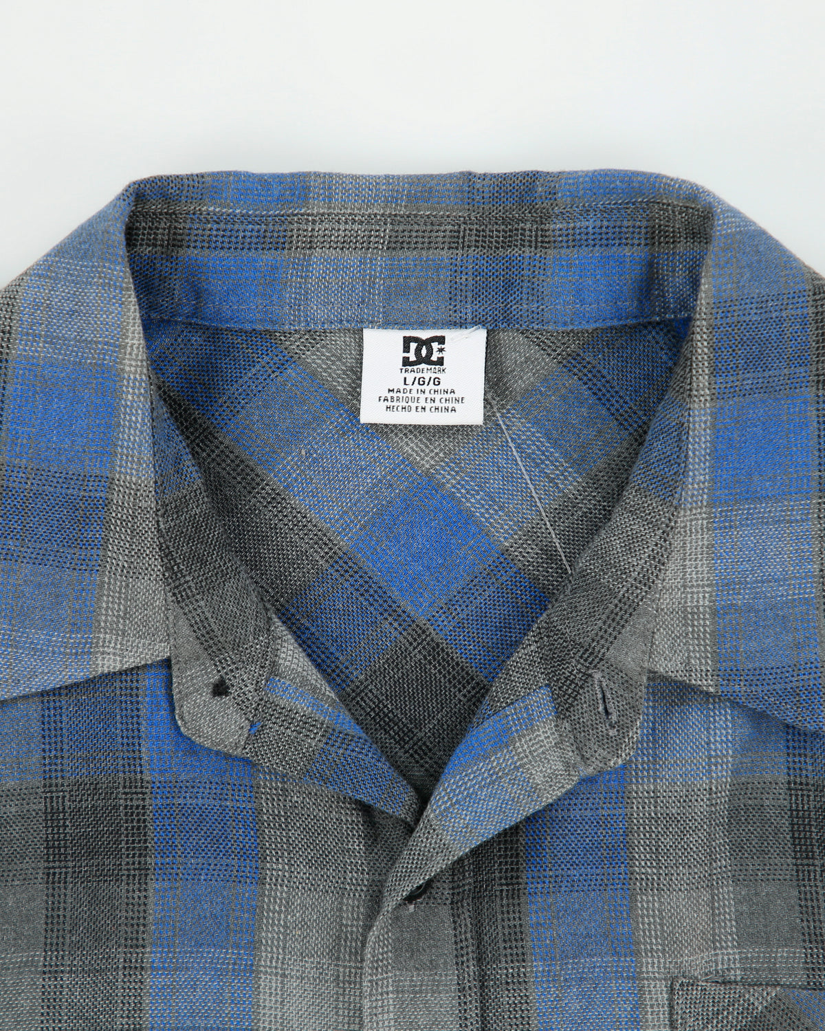 Vintage Y2K 00s DC Shoe Co. Plaid Long Sleeve Flannel Shirt - L