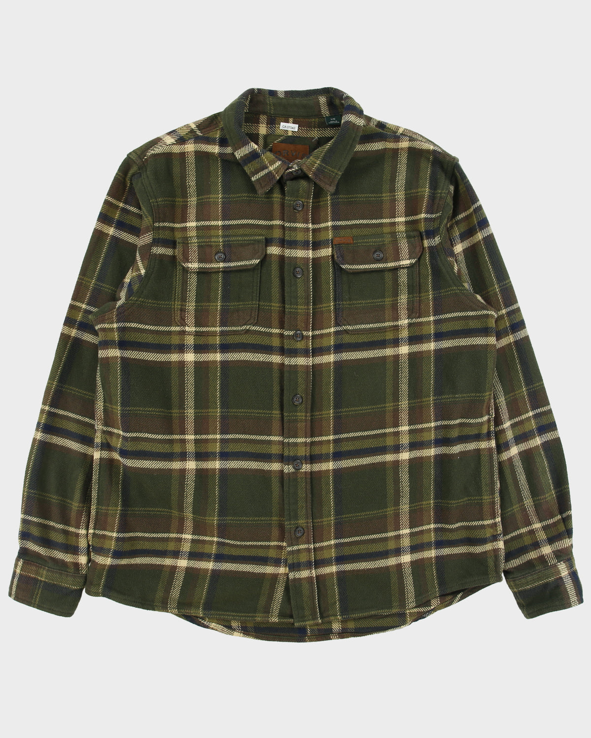 Vintage Orvis Heavyweight Plaid Long Sleeve Flannel Over Shirt - L