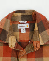 Vintage Carhartt Plaid Relaxed Fit Long Sleeve Flannel Shirt - M