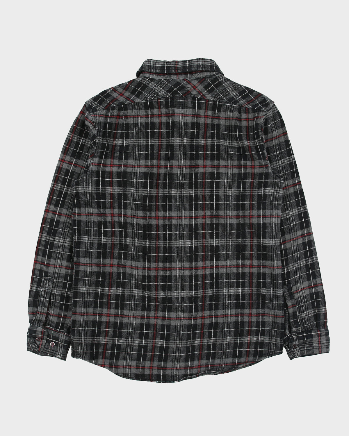 Vintage Y2K 00s Independent Truck Company Plaid Long Sleeve Flannel Skater Shirt - M