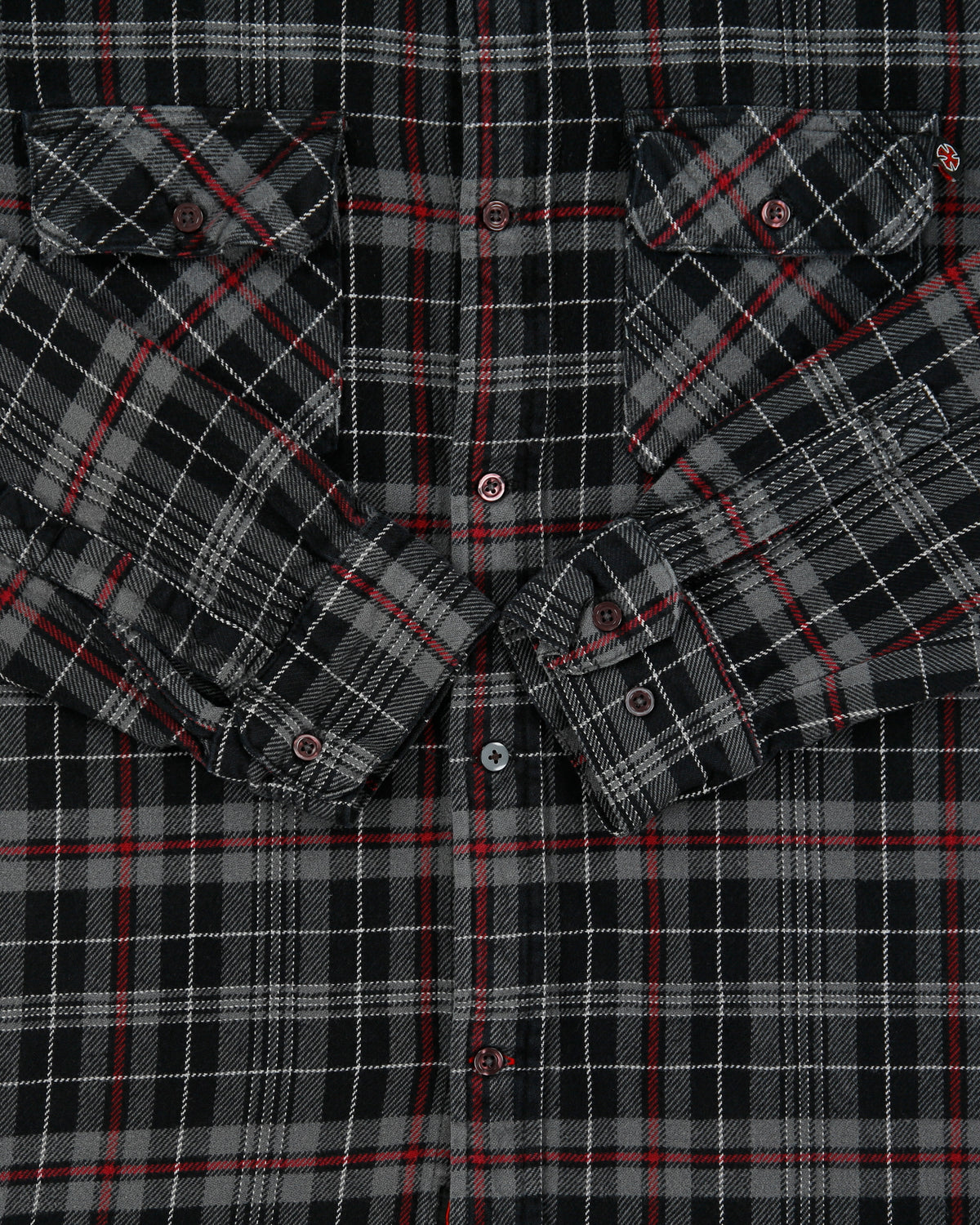 Vintage Y2K 00s Independent Truck Company Plaid Long Sleeve Flannel Skater Shirt - M