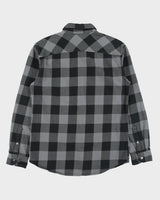 Vintage Harley Davidson Buffalo Plaid Snap Button Long Sleeve Denim Biker Shirt - M