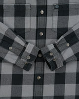 Vintage Harley Davidson Buffalo Plaid Snap Button Long Sleeve Denim Biker Shirt - M
