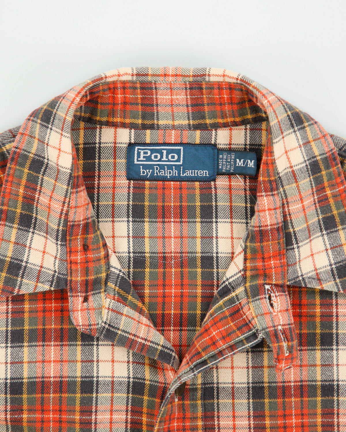 Vintage Y2K 00s Polo Ralph Lauren Tartan Long Sleeve Flannel Utility Shirt - M