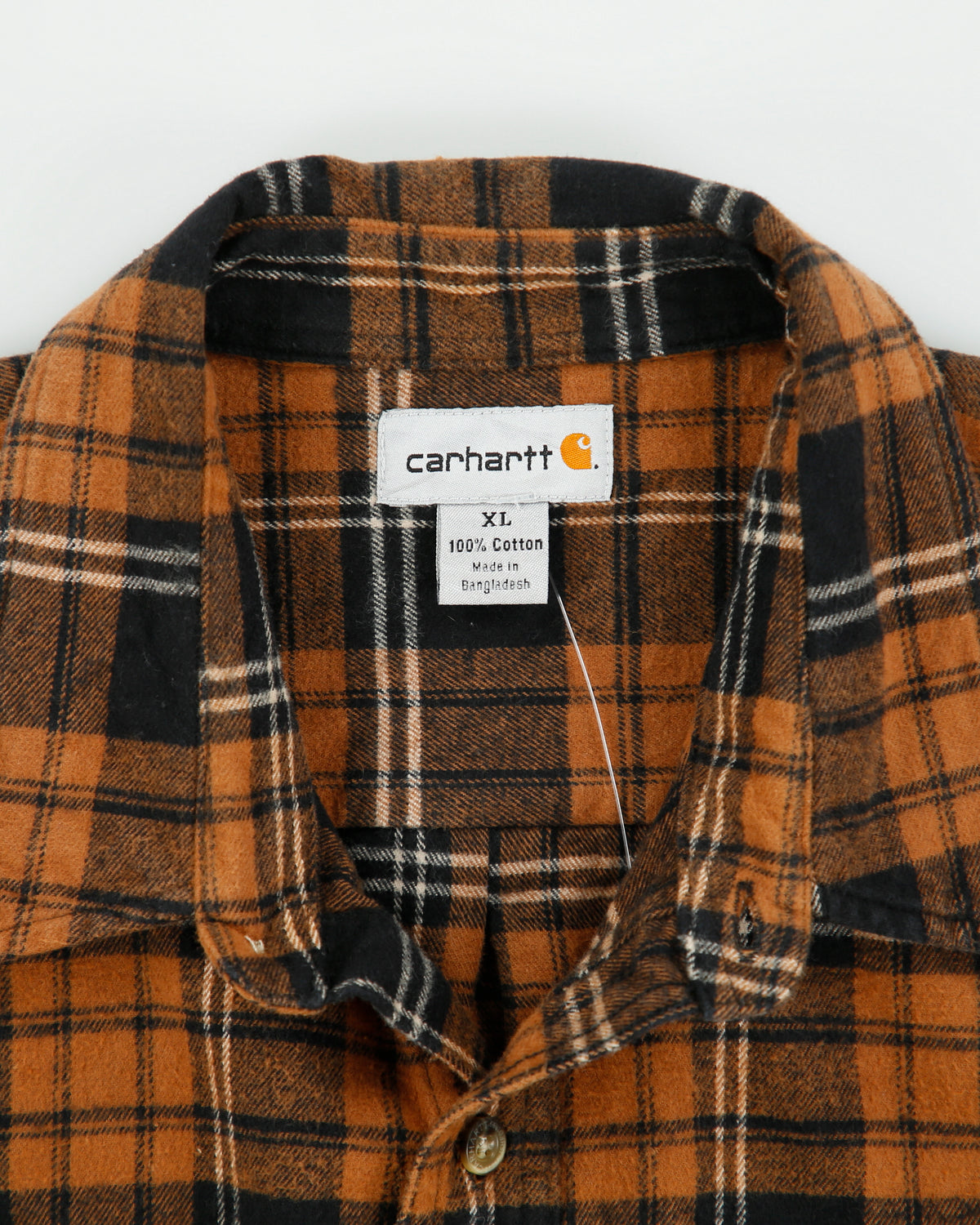 Vintage Carhartt Plaid Heavyweight Long Sleeve Flannel Shirt - XL