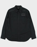 Vintage Harley Davidson Embroidered Long Sleeve Biker Shirt - L