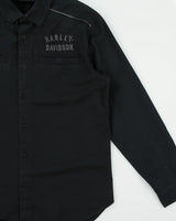 Vintage Harley Davidson Embroidered Long Sleeve Biker Shirt - L