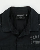 Vintage Harley Davidson Embroidered Long Sleeve Biker Shirt - L