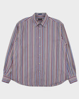 Vintage Y2K 00s Paul &amp; Shark Striped Long Sleeve Smart Shirt - XL