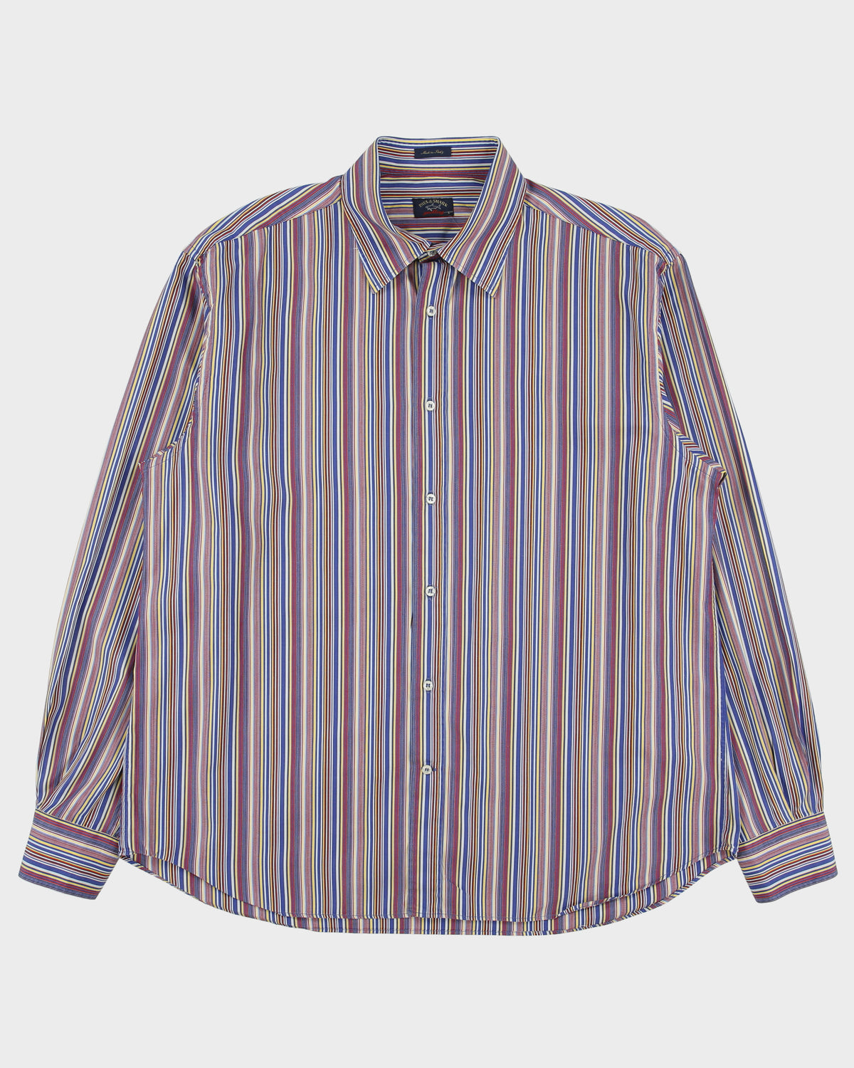 Vintage Y2K 00s Paul &amp; Shark Striped Long Sleeve Smart Shirt - XL
