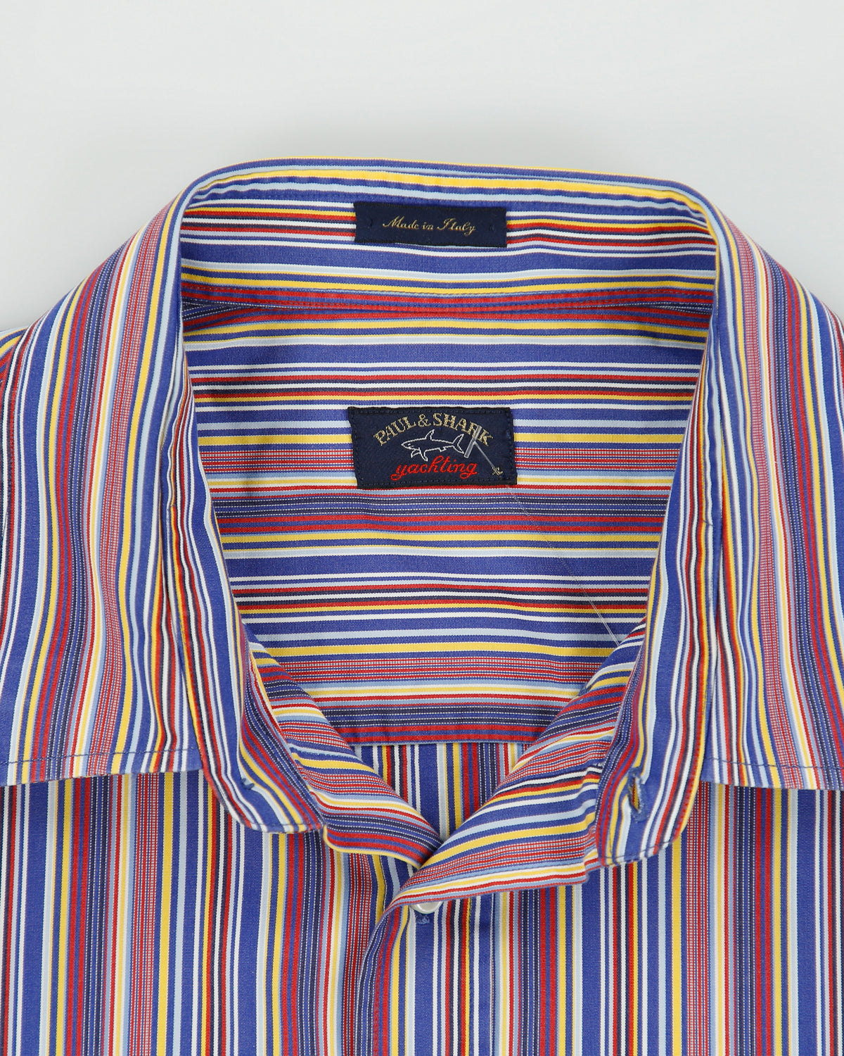 Vintage Y2K 00s Paul &amp; Shark Striped Long Sleeve Smart Shirt - XL