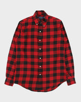 Vintage Polo Ralph Lauren Buffalo Plaid Custom Fit Long Sleeve Shirt - S