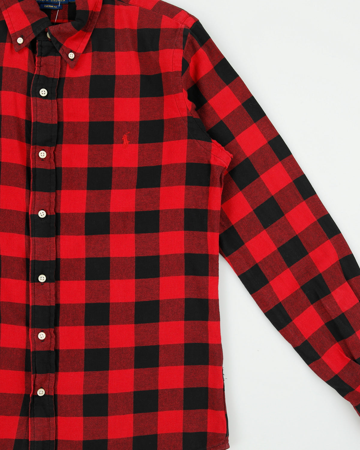 Vintage Polo Ralph Lauren Buffalo Plaid Custom Fit Long Sleeve Shirt - S