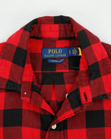Vintage Polo Ralph Lauren Buffalo Plaid Custom Fit Long Sleeve Shirt - S