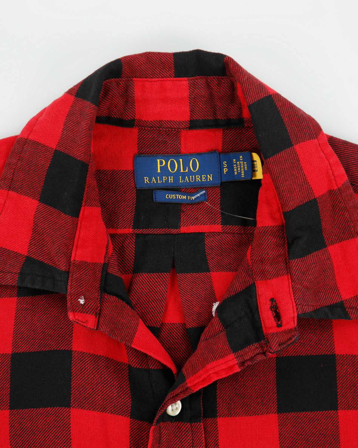 Vintage Polo Ralph Lauren Buffalo Plaid Custom Fit Long Sleeve Shirt - S