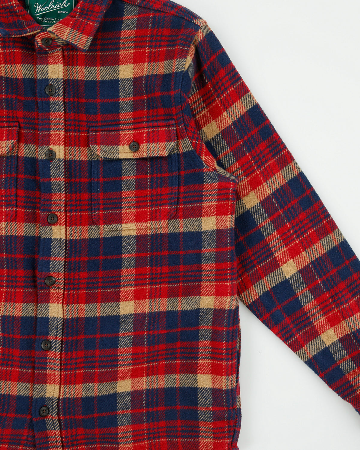 Vintage Woolrich Green Label Collection Plaid Long Sleeve Flannel Over Shirt - S