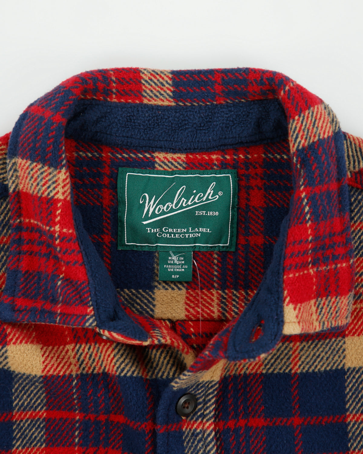 Vintage Woolrich Green Label Collection Plaid Long Sleeve Flannel Over Shirt - S